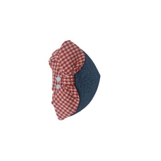 Red Checkered Bow Bib