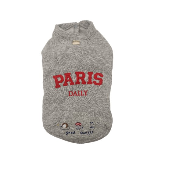Parisian Casual Sweatshirt - Grey Pet Clothes