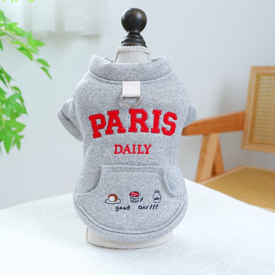 Parisian Casual Sweatshirt - Grey Pet Clothes