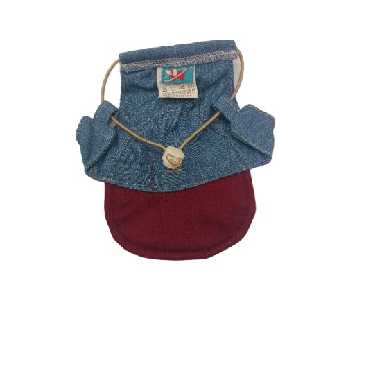 Red Brim With White Sunglasses Pet Sun Hat