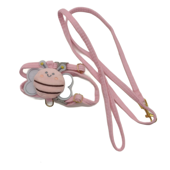 Pink Little Bee Pet Leash For Cats And Dogs