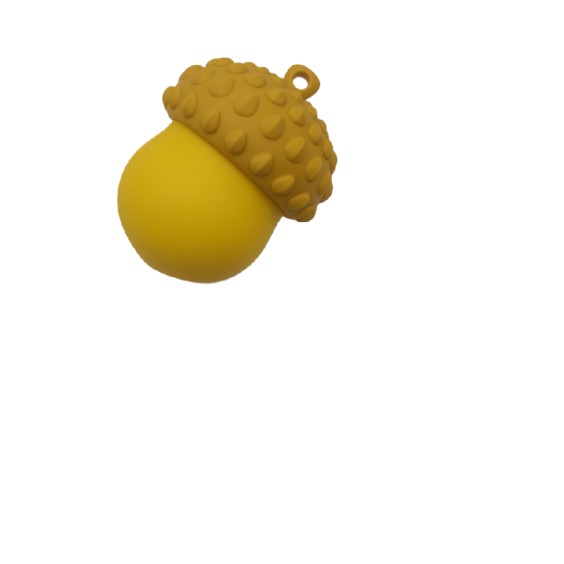Treat-Dispensing Acorn - Lemon Yellow Pet Toy