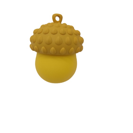 Treat-Dispensing Acorn - Lemon Yellow Pet Toy