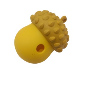 Treat-Dispensing Acorn - Lemon Yellow Pet Toy